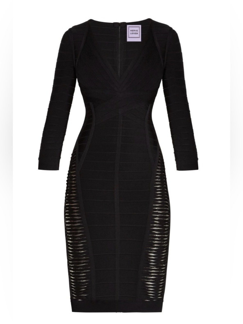 Hervé Léger Gaia Bandage Dress | Black | Size Small | Worn Once
